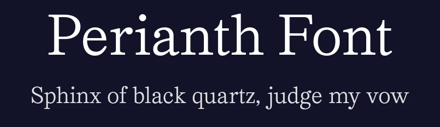 Perianth Font by Felix Summ — Serif Font — thumbnail 2