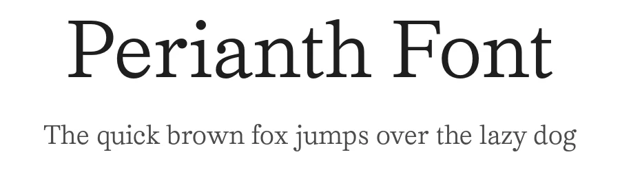 Perianth Font by Felix Summ — Serif Font