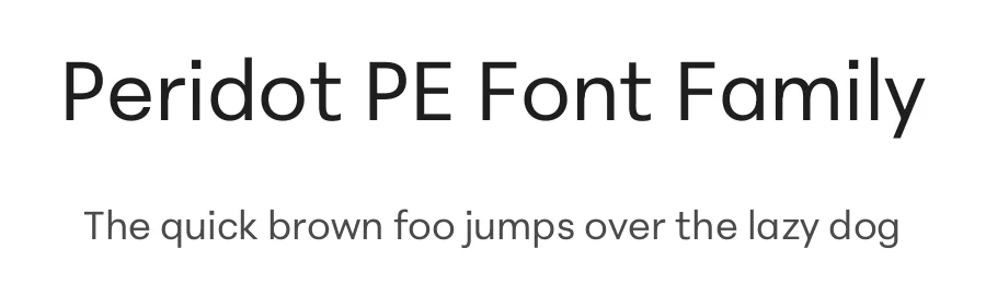 Peridot PE Font Family by Foundry5 — Sans Serif Font
