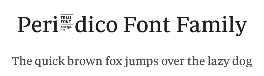 Periódico Font Family by Emtype Foundry — Serif Font