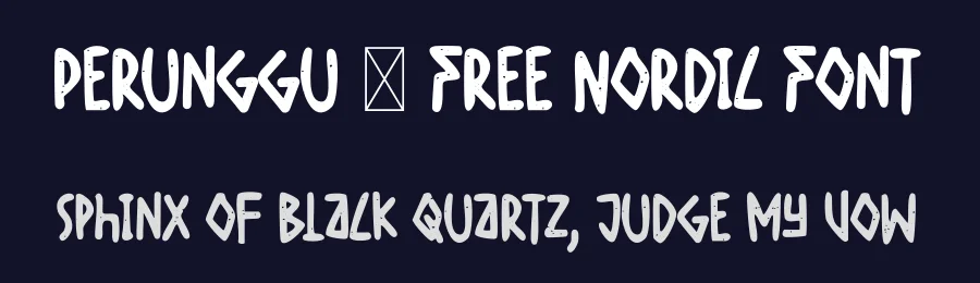 Perunggu – Free Nordic Font by mhdafifersya — Display Font — thumbnail 2
