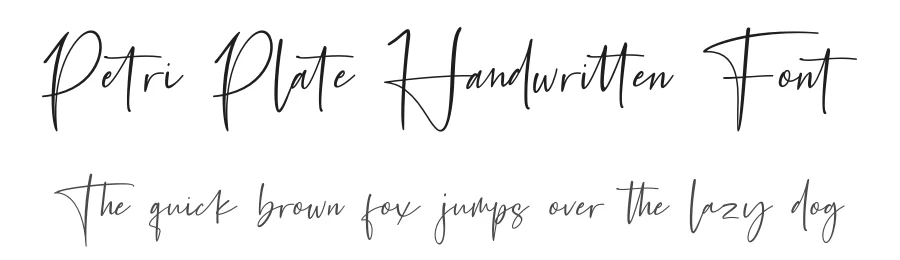 Petri Plate Handwritten Font by fikryal — Script Handwritten Font