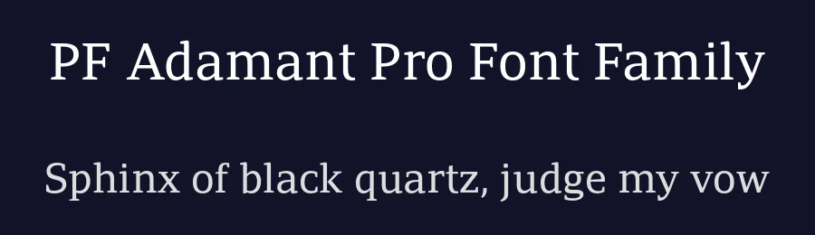 PF Adamant Pro Font Family by Vedran Erakovic — Serif Font — thumbnail 2