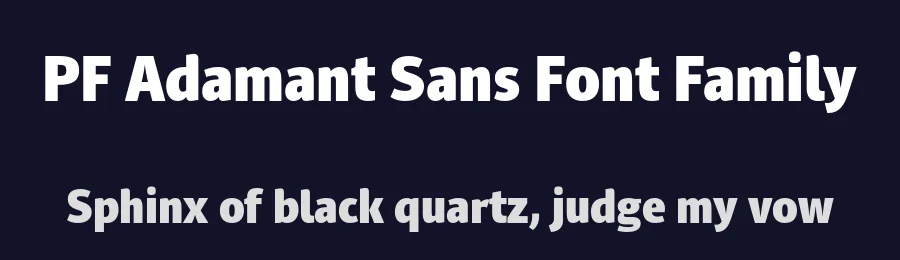 PF Adamant Sans Font Family by Parachute — Sans Serif Font — thumbnail 2