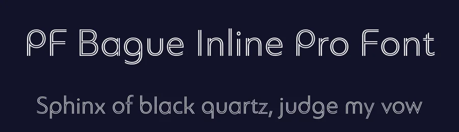 PF Bague Inline Pro Font by Panos Vassiliou — Sans Serif Font — thumbnail 2