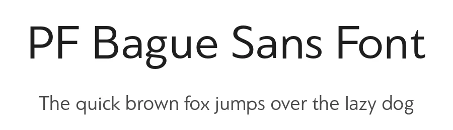 PF Bague Sans Font by Panos Vassiliou — Sans Serif Font