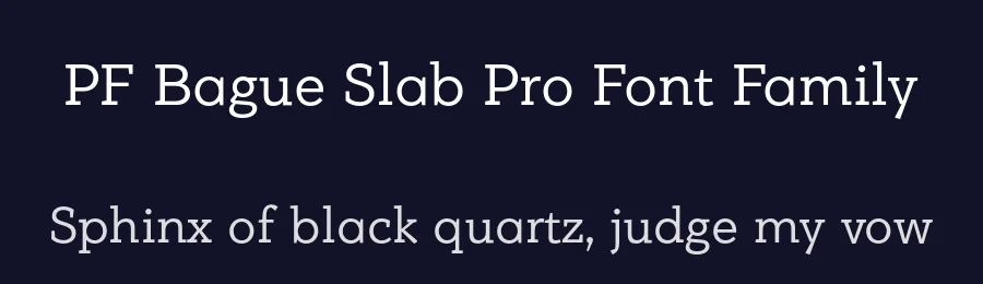 PF Bague Slab Pro Font Family by Panos Vassiliou — Slab Serif Font — thumbnail 2
