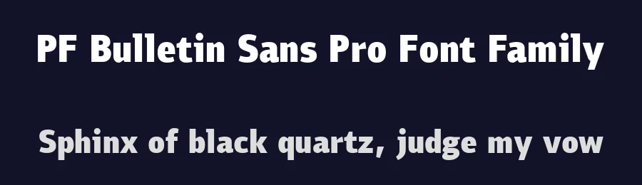 PF Bulletin Sans Pro Font Family by Panos Vassiliou — Sans Serif Font — thumbnail 2