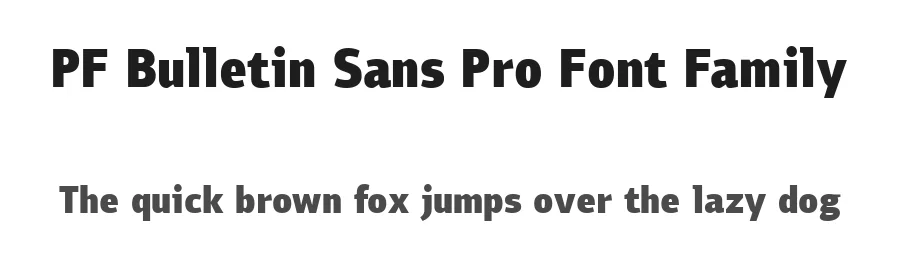 PF Bulletin Sans Pro Font Family by Panos Vassiliou — Sans Serif Font