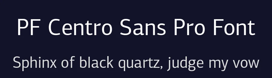 PF Centro Sans Pro Font by Parachute — Sans Serif Font — thumbnail 2