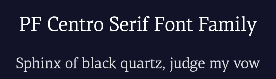 PF Centro Serif Font Family by Panos Vassiliou — Serif Font — thumbnail 2