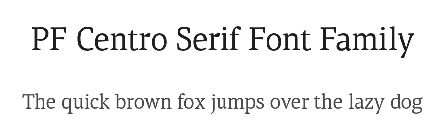 PF Centro Serif Font Family by Panos Vassiliou — Serif Font