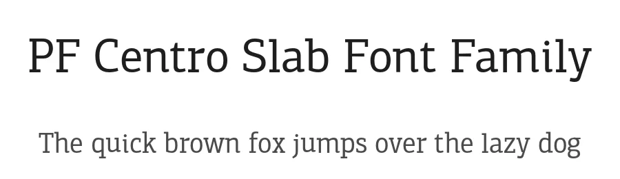 PF Centro Slab Font Family by Panos Vassiliou — Slab Serif Font