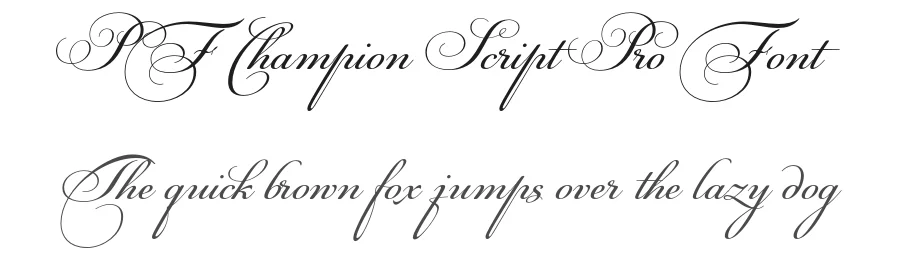 PF Champion Script Pro Font by Panos Vassiliou โ Script Handwritten Font