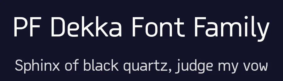 PF Dekka Font Family by Panos Vassiliou — Decorative Font — thumbnail 2