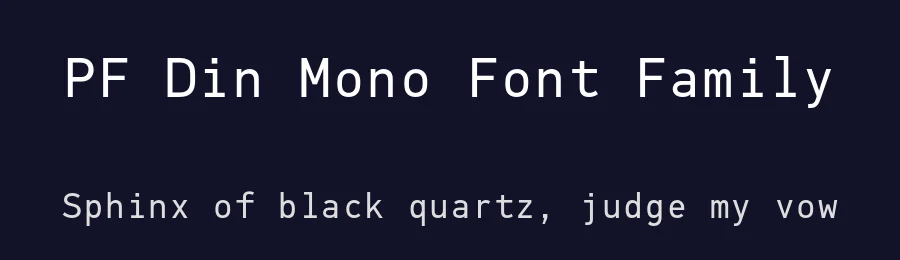 PF Din Mono Font Family by Panos Vassiliou — Sans Serif Font — thumbnail 2