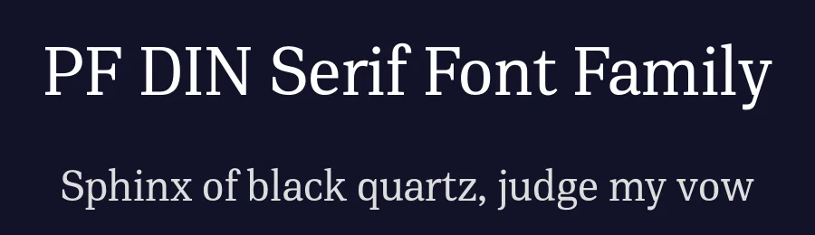 PF DIN Serif Font Family by Panos Vassiliou — Serif Font — thumbnail 2