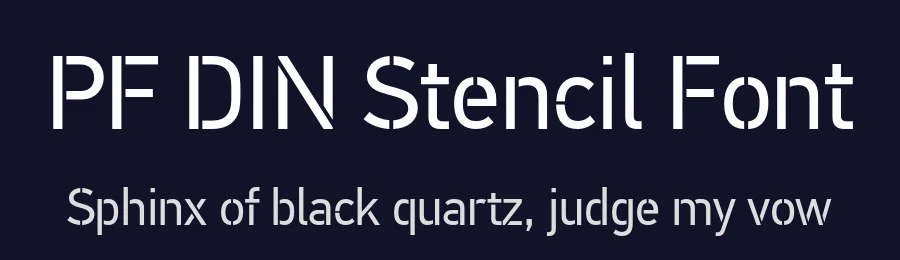 PF DIN Stencil Font by Panos Vassiliou — Display Font — thumbnail 2