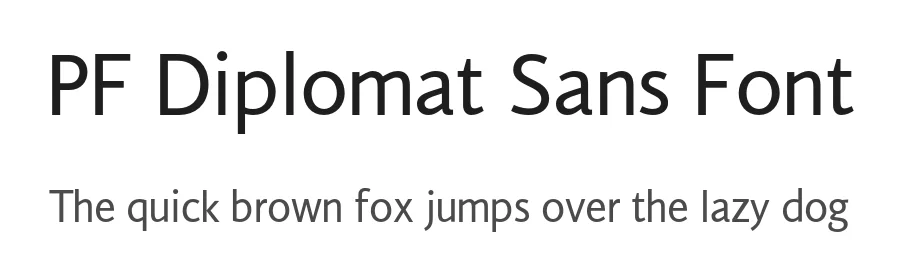PF Diplomat Sans Font by Panos Vassiliou — Sans Serif Font