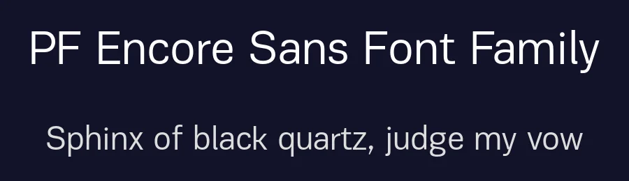 PF Encore Sans Font Family by Panos Vassiliou — Decorative Font — thumbnail 2