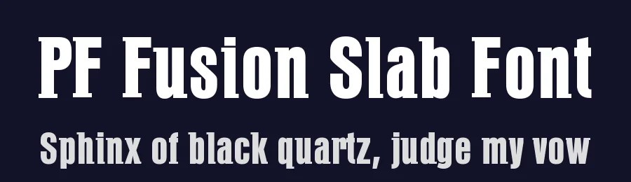PF Fusion Slab Font by Panos Vassiliou — Slab Serif Font — thumbnail 2