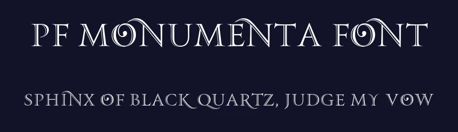 PF Monumenta Font by Panos Vassiliou — Display Font — thumbnail 2