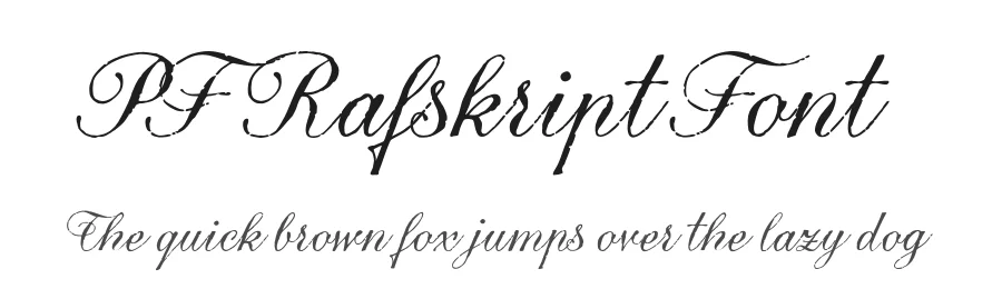 PF Rafskript Font by Vladimir Radibradovic — Script Handwritten Font