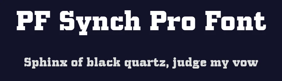 PF Synch Pro Font by Panos Vassiliou — Slab Serif Font — thumbnail 2