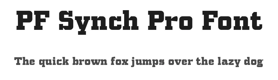 PF Synch Pro Font by Panos Vassiliou — Slab Serif Font