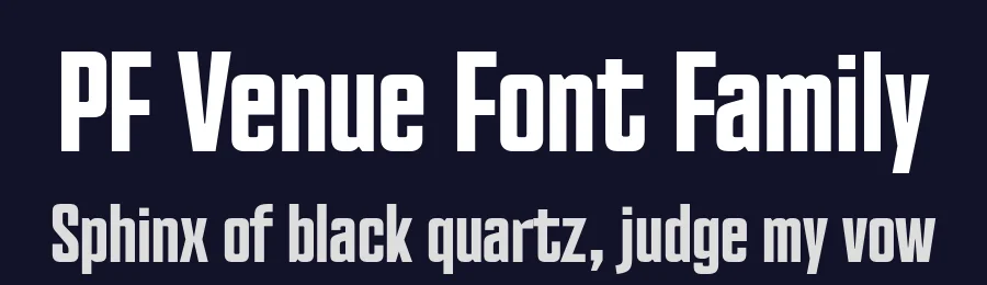 PF Venue Font Family by Panos Vassiliou — Sans Serif Font — thumbnail 2