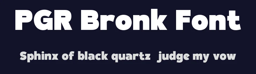 PGR Bronk Font by Pikgura — Display Font — thumbnail 2