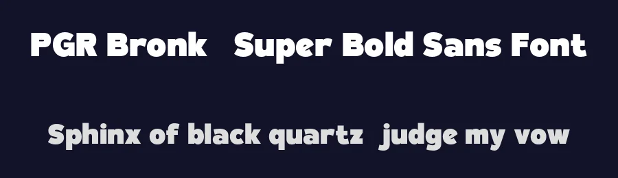 PGR Bronk – Super Bold Sans Font by Pikgura Type — Decorative Font — thumbnail 2