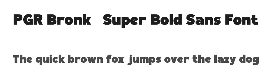 PGR Bronk – Super Bold Sans Font by Pikgura Type — Decorative Font