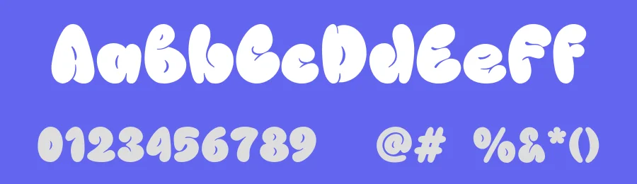 PGR Bubblegum – Bubbly Playful Font by Pikgura Type — Display Font — thumbnail 3