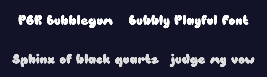 PGR Bubblegum – Bubbly Playful Font by Pikgura Type — Display Font — thumbnail 2
