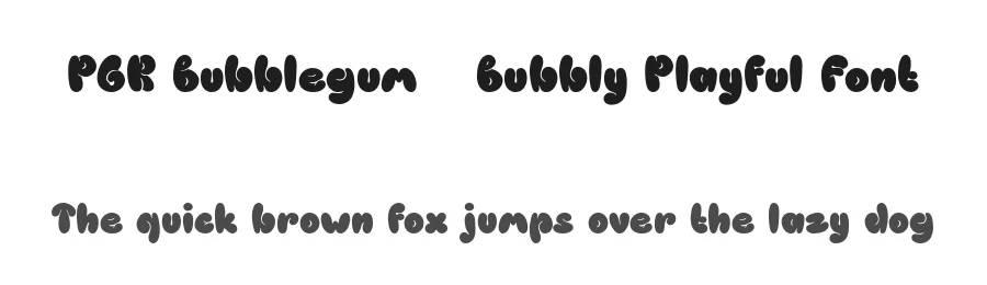 PGR Bubblegum – Bubbly Playful Font by Pikgura Type — Display Font