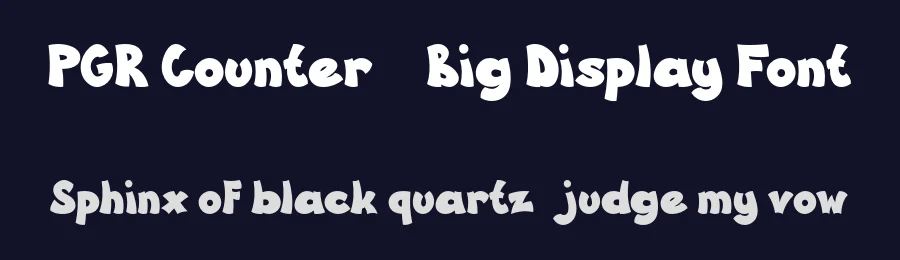 PGR Counter – Big Display Font by Pikgura Type — Display Font — thumbnail 2