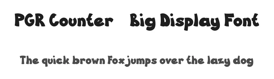 PGR Counter – Big Display Font by Pikgura Type — Display Font