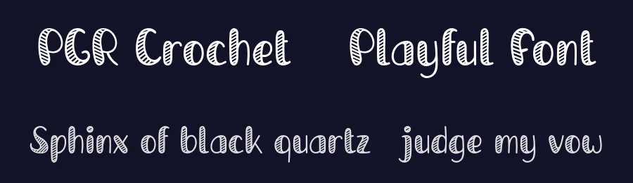 PGR Crochet – Playful Font by Pikgura Type — Display Font — thumbnail 2