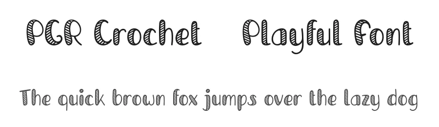 PGR Crochet – Playful Font by Pikgura Type — Display Font