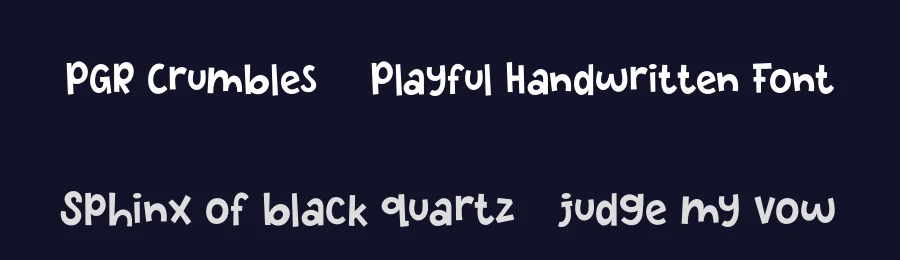 PGR Crumbles – Playful Handwritten Font by Pikgura Type — Display Font — thumbnail 2