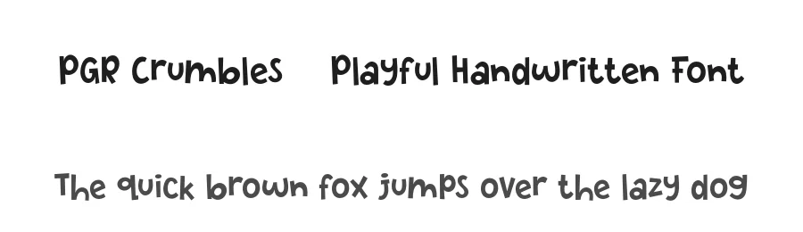 PGR Crumbles – Playful Handwritten Font by Pikgura Type — Display Font