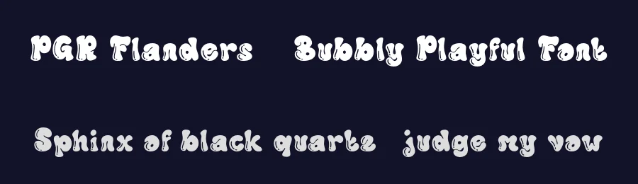 PGR Flanders – Bubbly Playful Font by Pikgura Type — Display Font — thumbnail 2