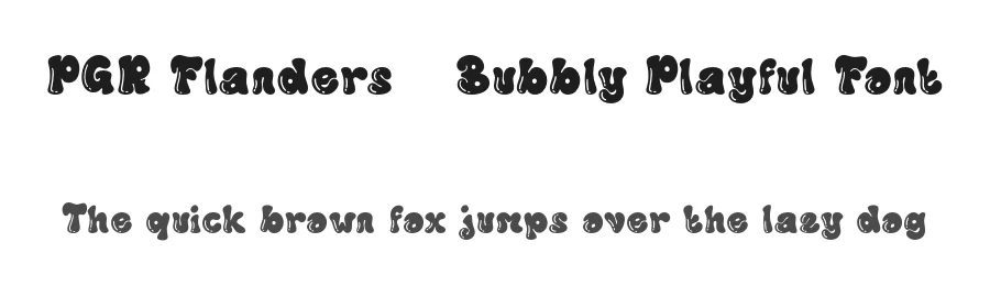 PGR Flanders – Bubbly Playful Font by Pikgura Type — Display Font