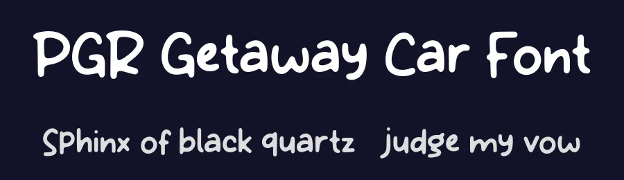 PGR Getaway Car Font by Pikgura Type — Display Font — thumbnail 2