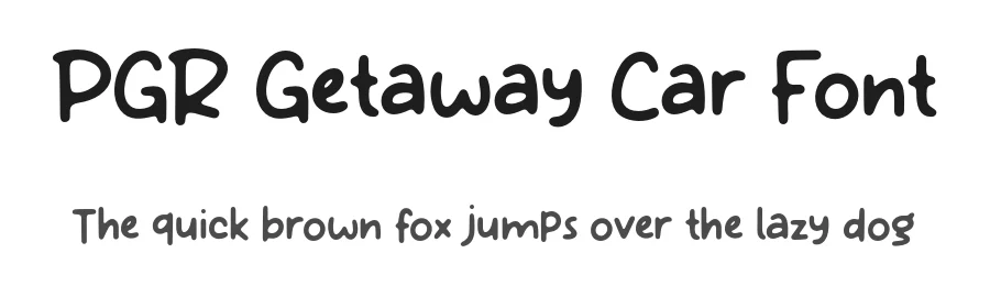 PGR Getaway Car Font by Pikgura Type — Display Font