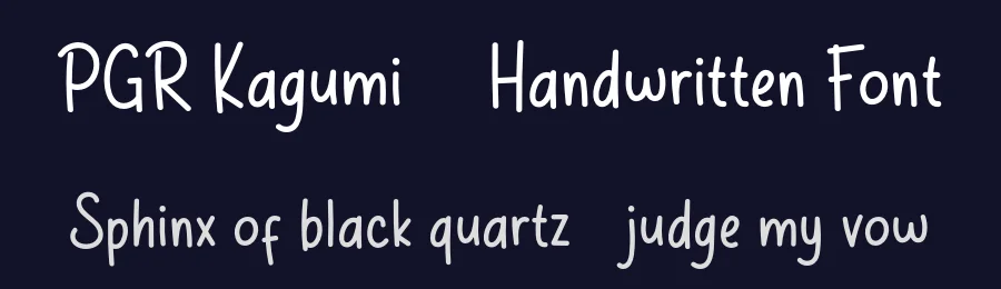 PGR Kagumi – Handwritten Font by Pikgura Type — Display Font — thumbnail 2