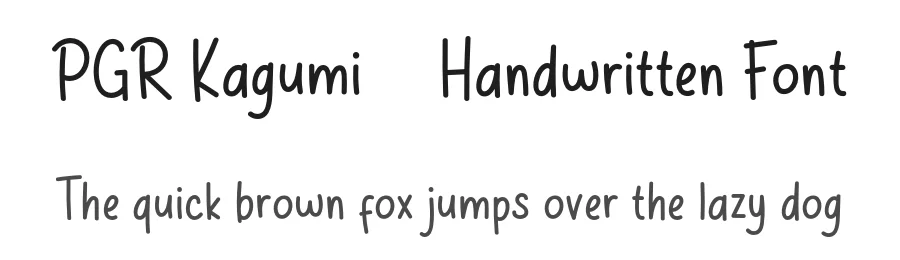 PGR Kagumi – Handwritten Font by Pikgura Type — Display Font