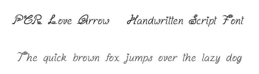 PGR Love Arrow – Handwritten Script Font by Pikgura Type — Script Handwritten Font