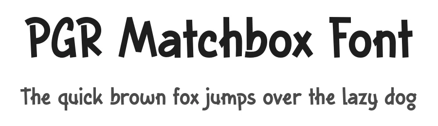 PGR Matchbox Font by Pikgura Type — Display Font